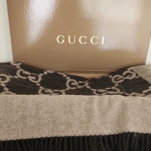 Gucci Brown and Black Scarf